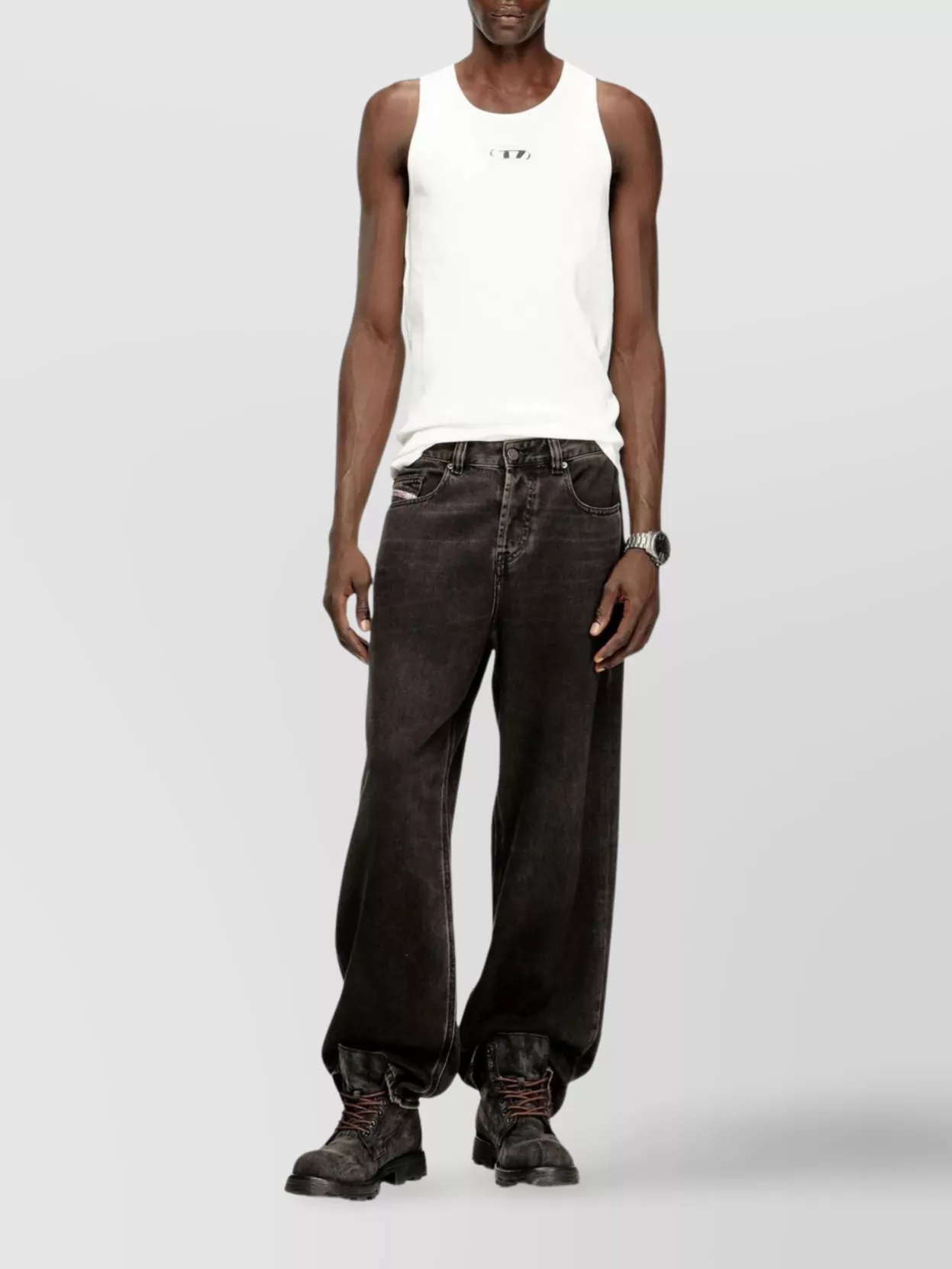 Diesel Round Neck Sleeveless T-Shirt Design