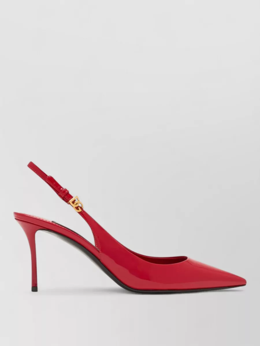 Dolce&Gabbana patent leather slingback mules