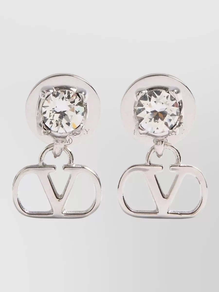 Valentino Garavani crystal-embellished drop earrings