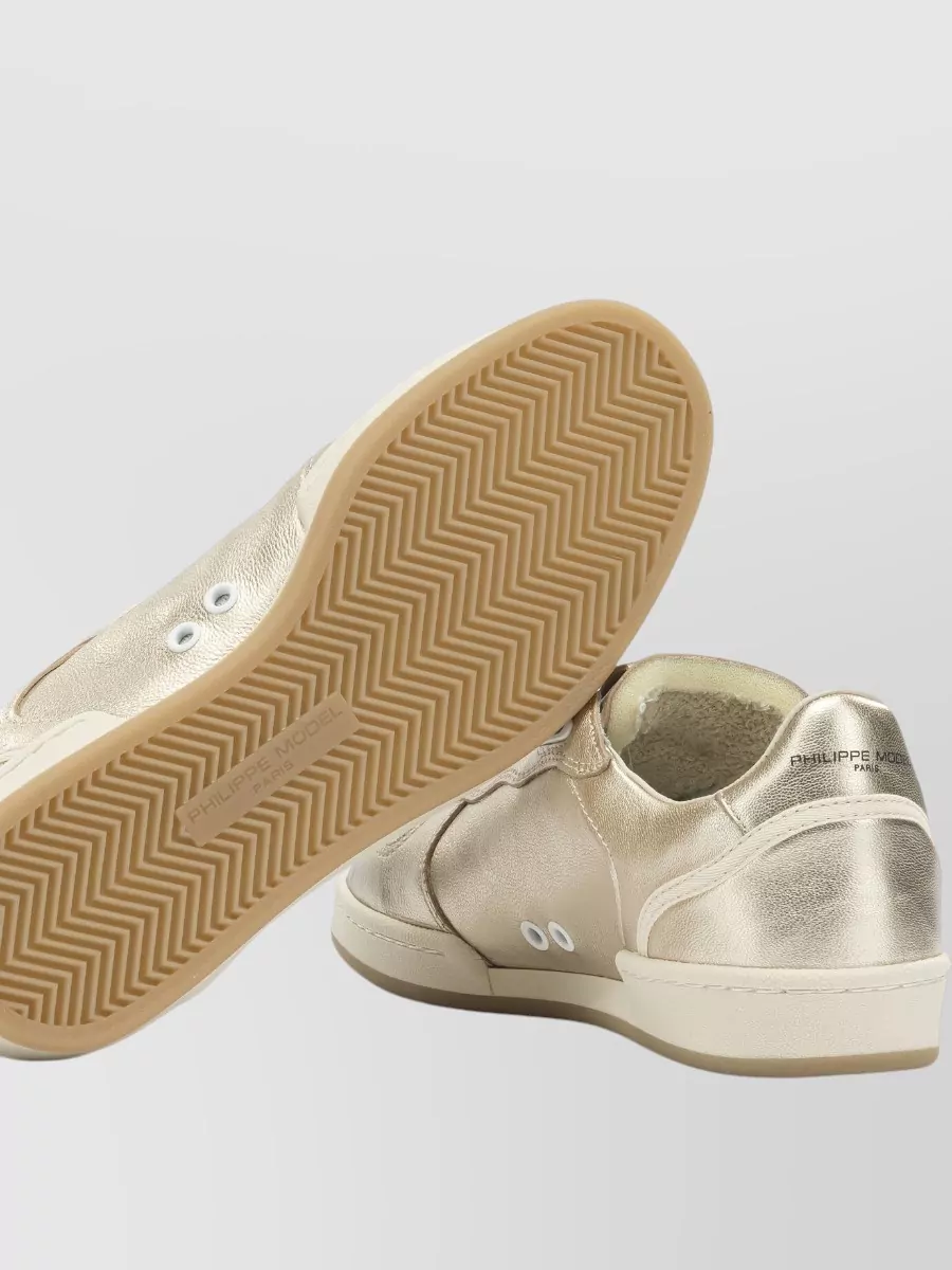 Philippe Model Sneakers Slip On Round Toe Metallic Finish