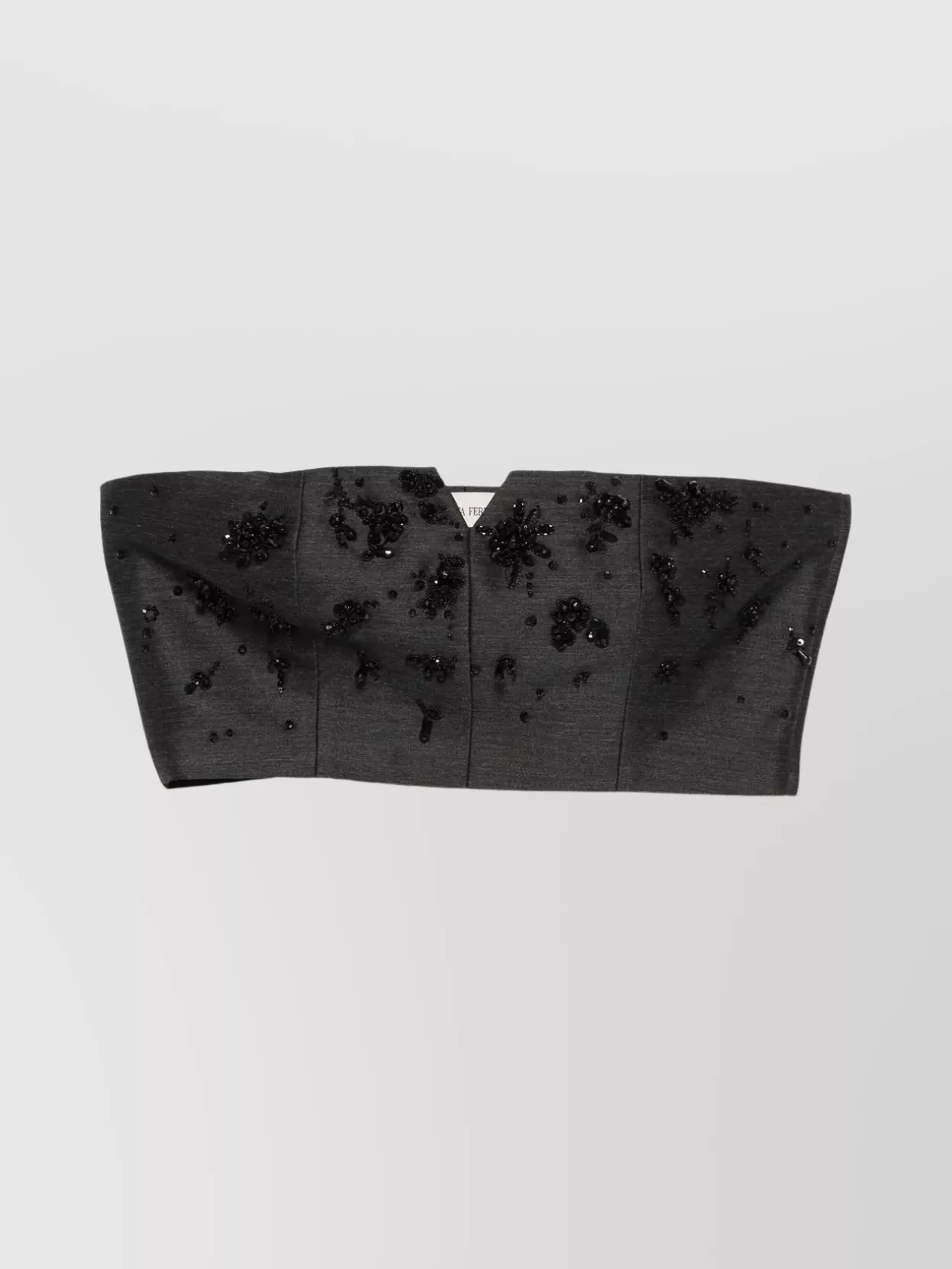 Alberta Ferretti Strapless Cropped Top Fitted Silhouette In Black
