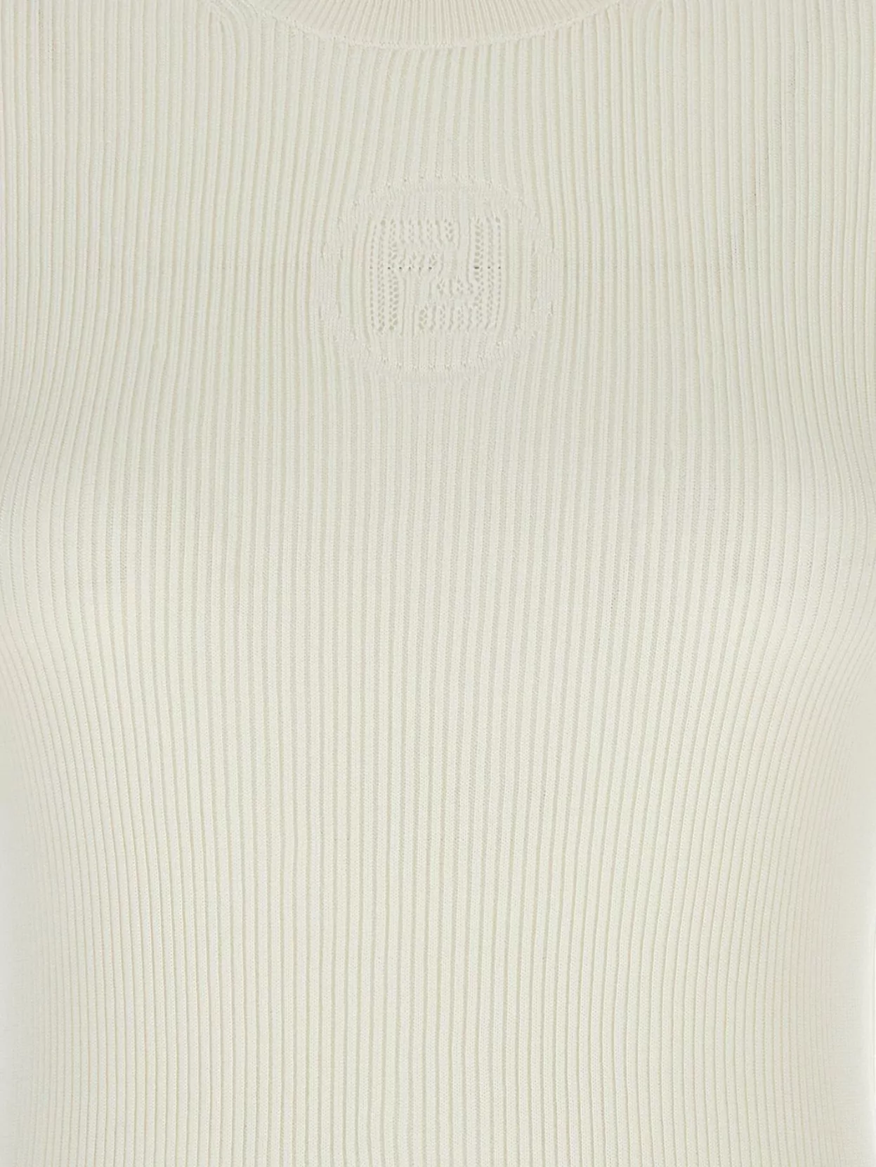 Fendi Knitwear Crew Neck Short Sleeves Ribbed Texture