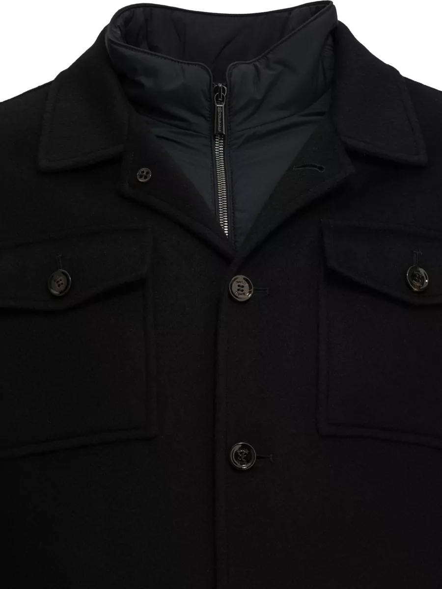 Moorer Cashmere Wool Padded Short Coat