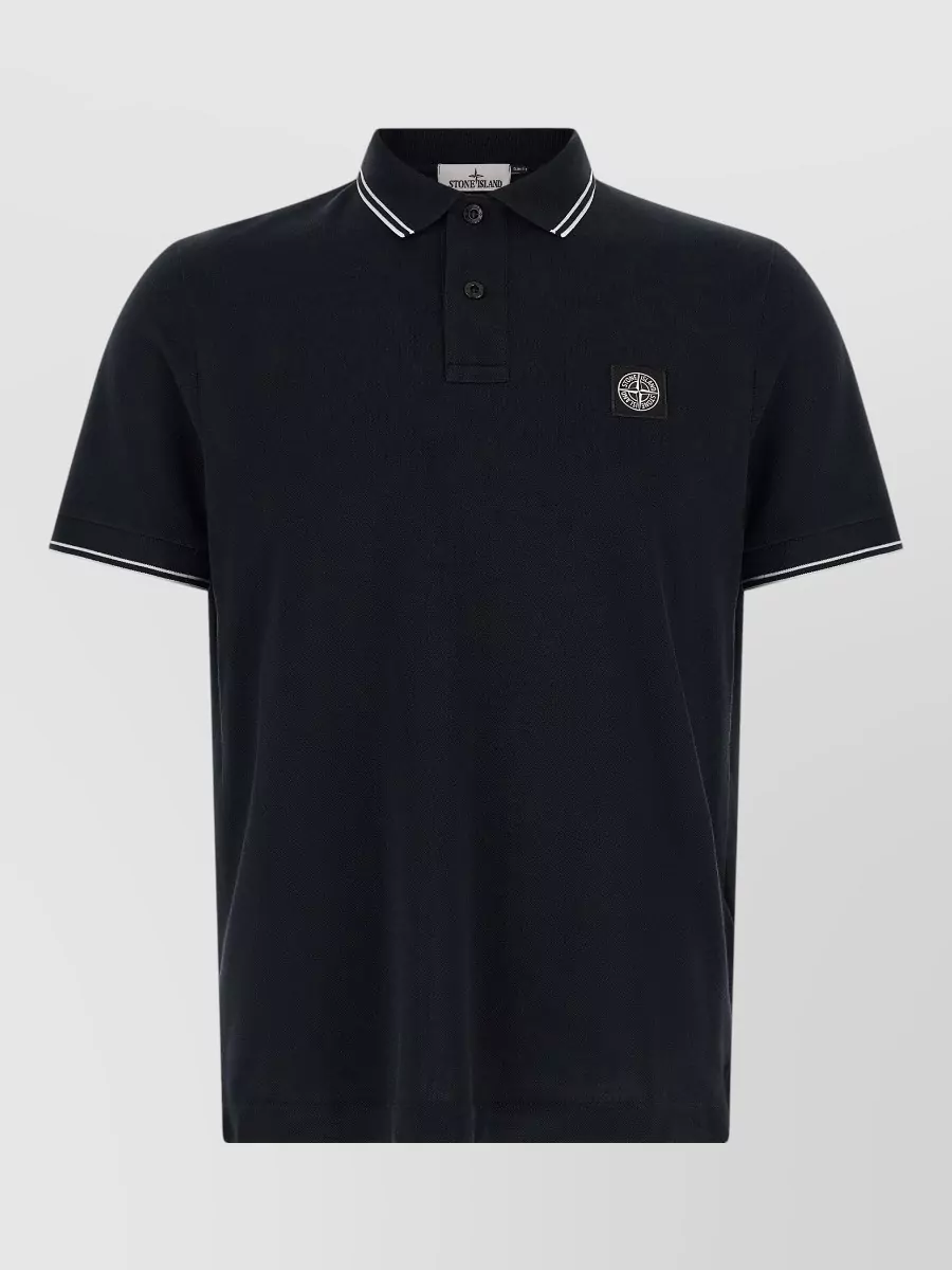 Stone Island stretch piqué slim-fit polo shirt