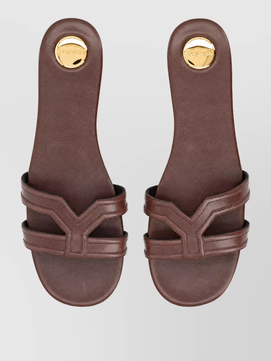 Saint Laurent Leather Slides