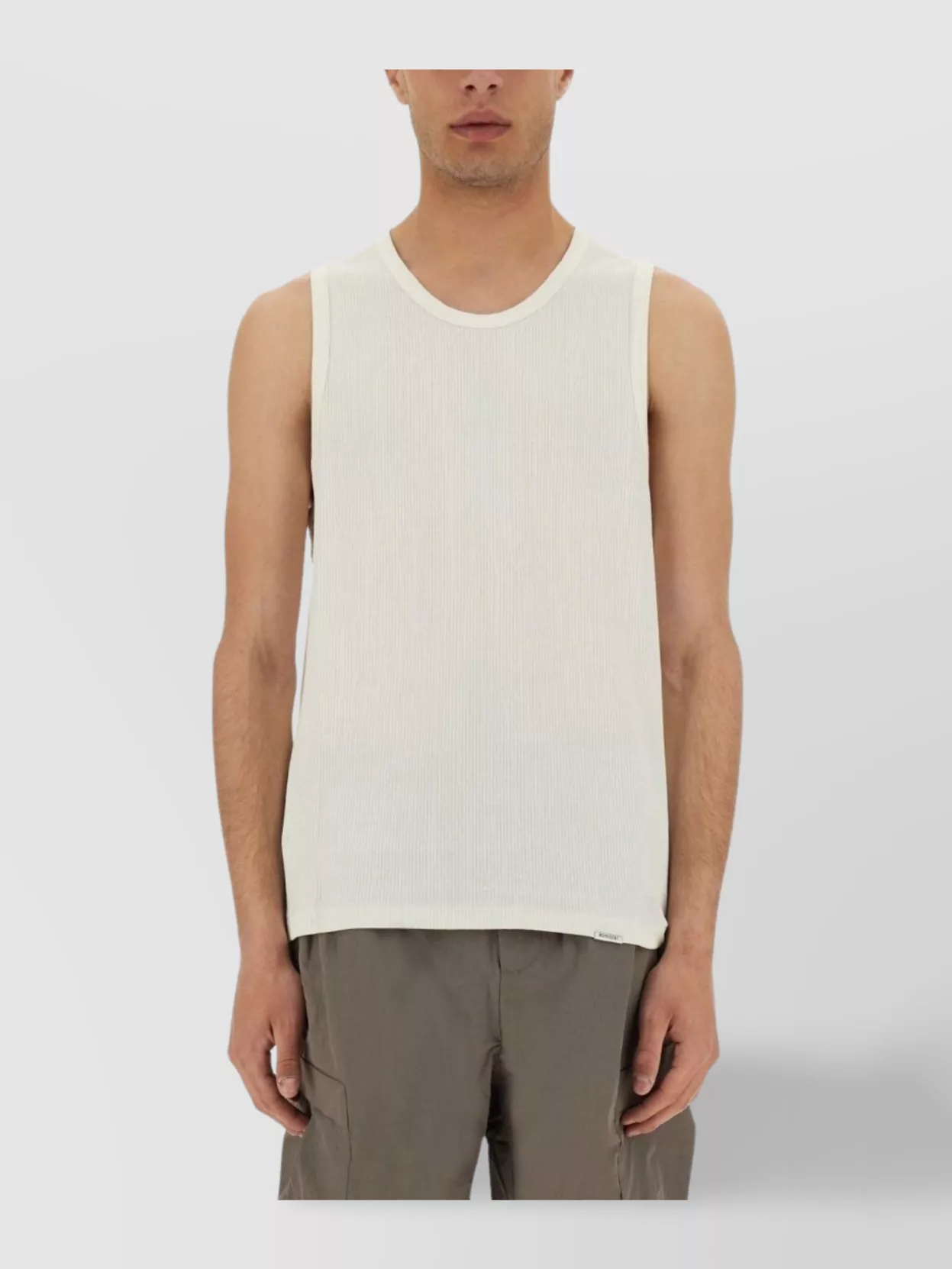 Represent "Initial" Sleeveless Ribbed Lightweight Round Neck