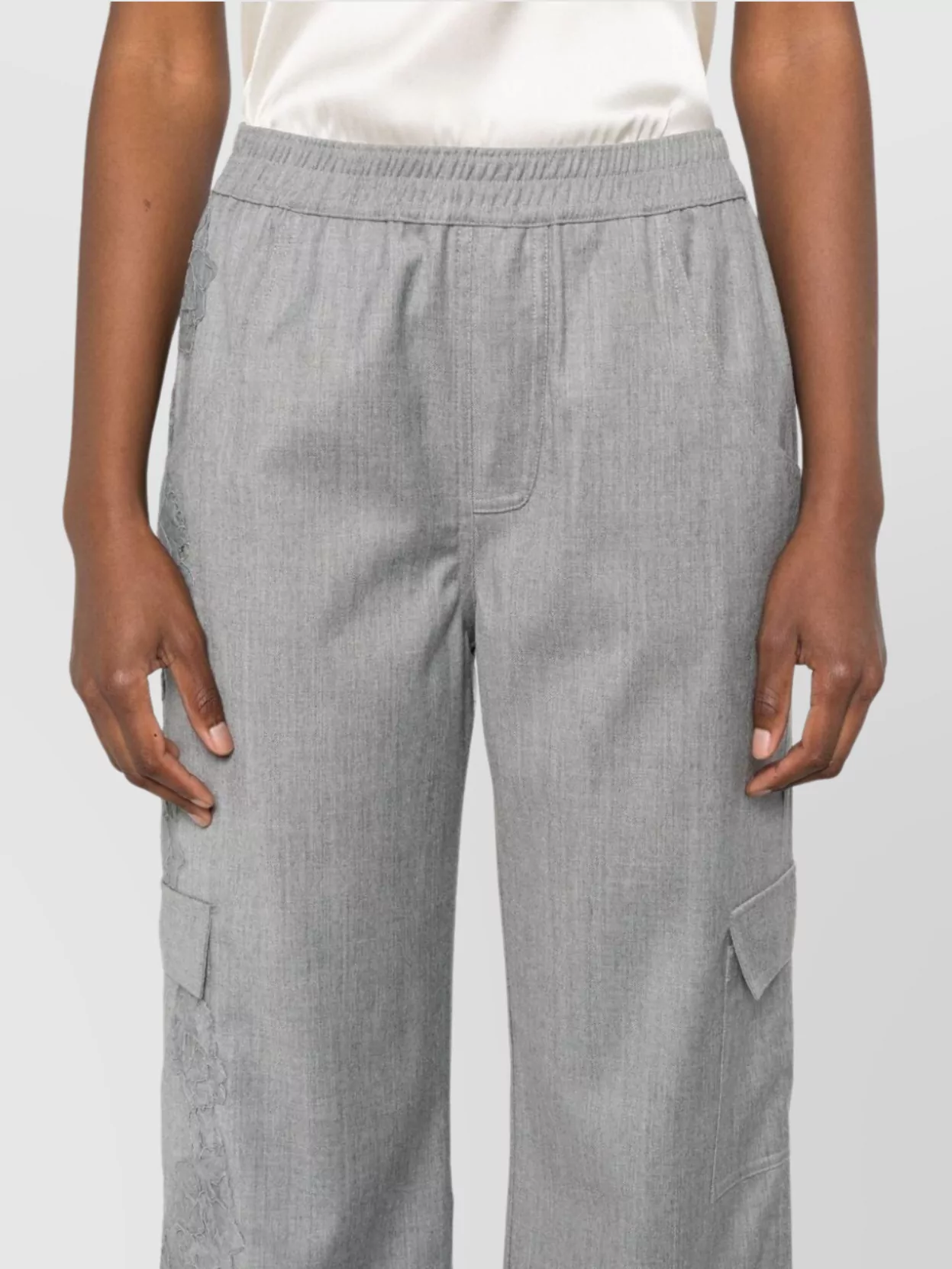 Ermanno Scervino Wide Leg Cargo Trousers Featuring Pockets
