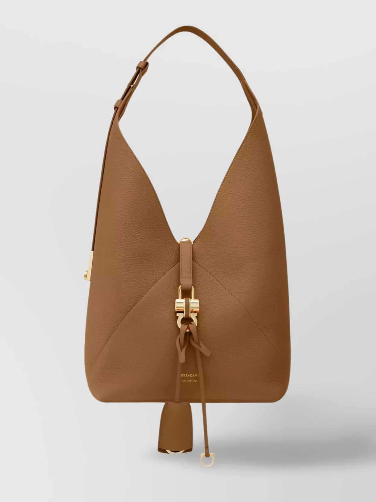 Ferragamo Handle Strap Shoulder Bag With Keychain Detail