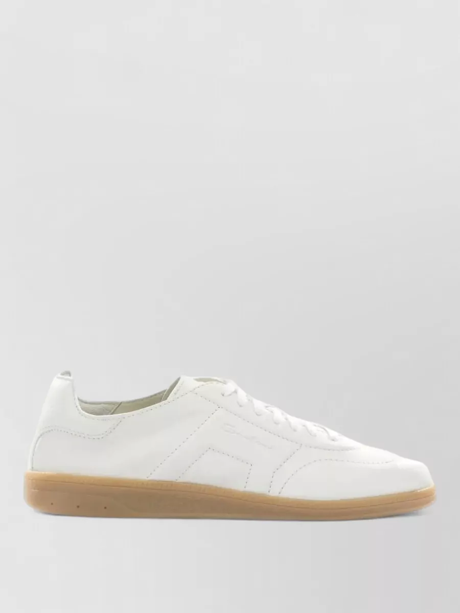 Santoni Leather Low-Top Sneakers