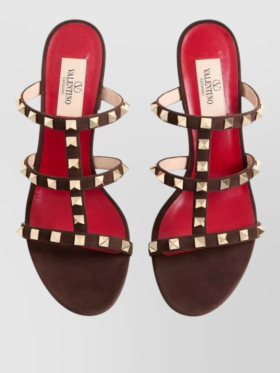 Valentino Garavani Leather Rockstud Embellished Mules