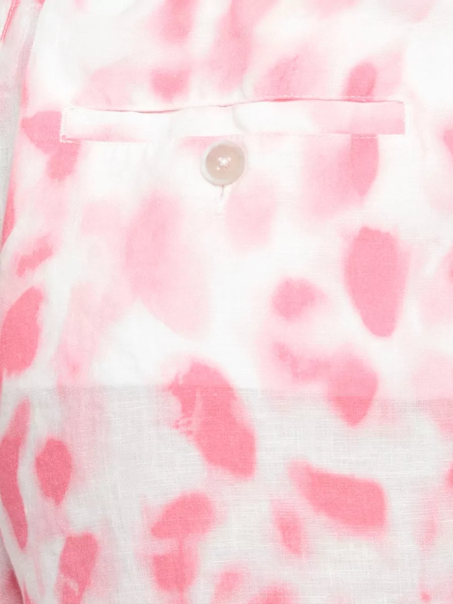 120% Lino Printed Linen Shorts