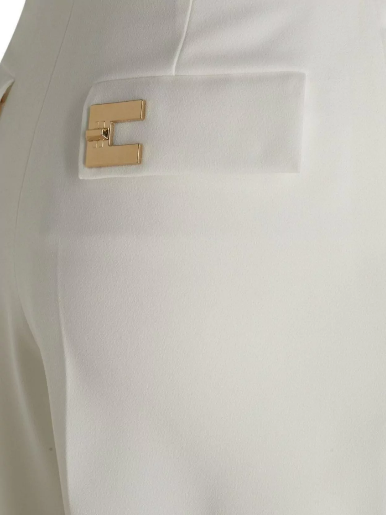 Elisabetta Franchi Tailored Trousers In Crêpe Blanc