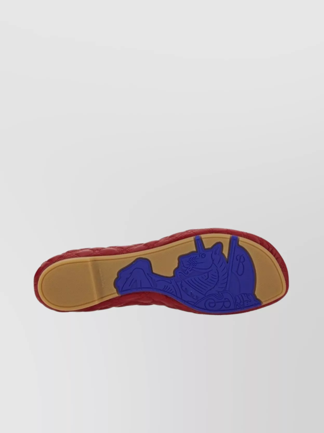 Burberry Quilted Floral Embroidery Round Toe Ballerina