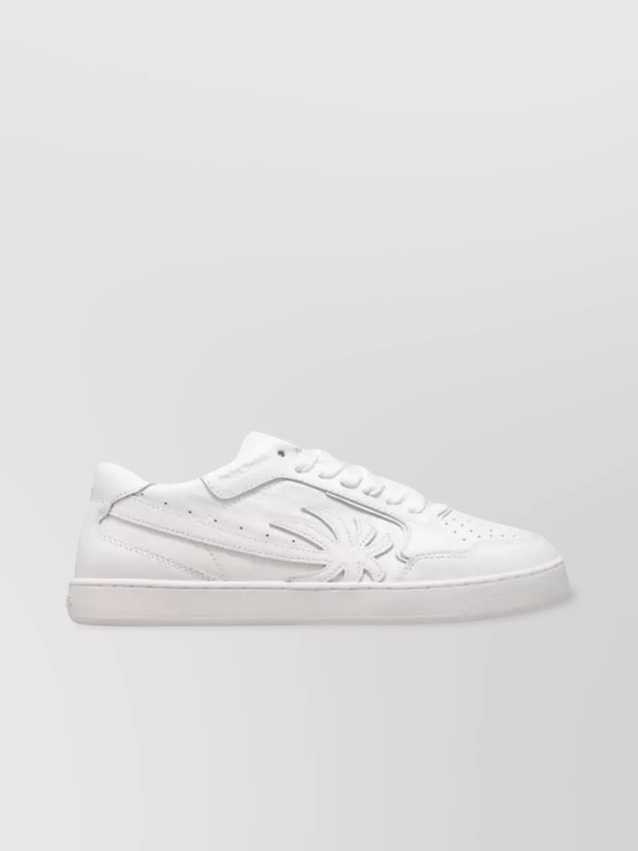 Palm Angels Flat Sole Sneakers Featuring Perforated Detailing