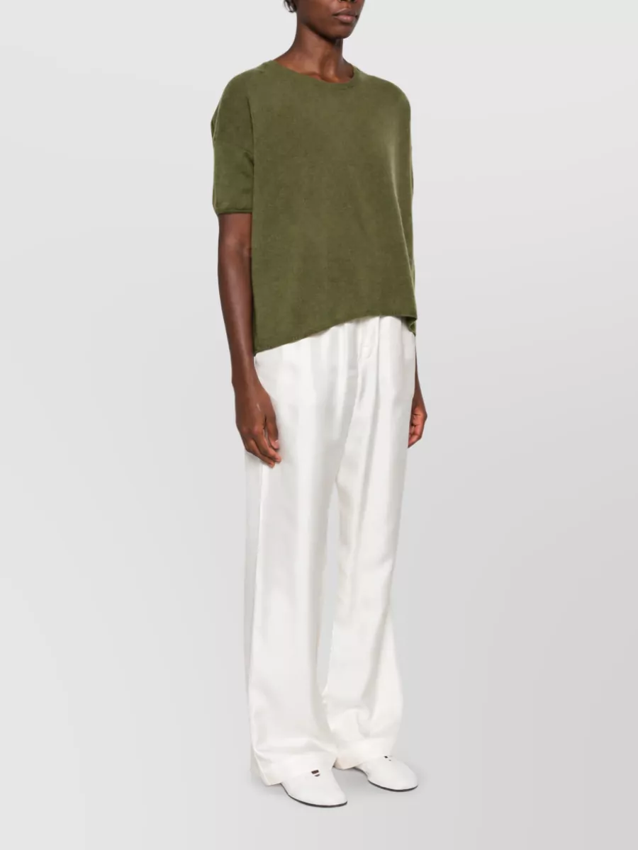 Ct Plage Cashmere Fine Knit Crew Neck Short Sleeve Jumper