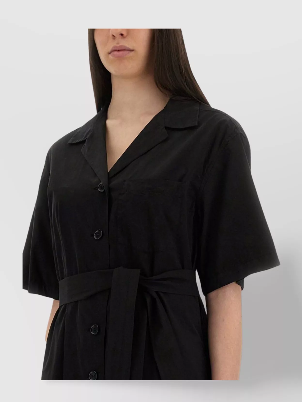 Aspesi Button-down Midi Dress With Belted Waist