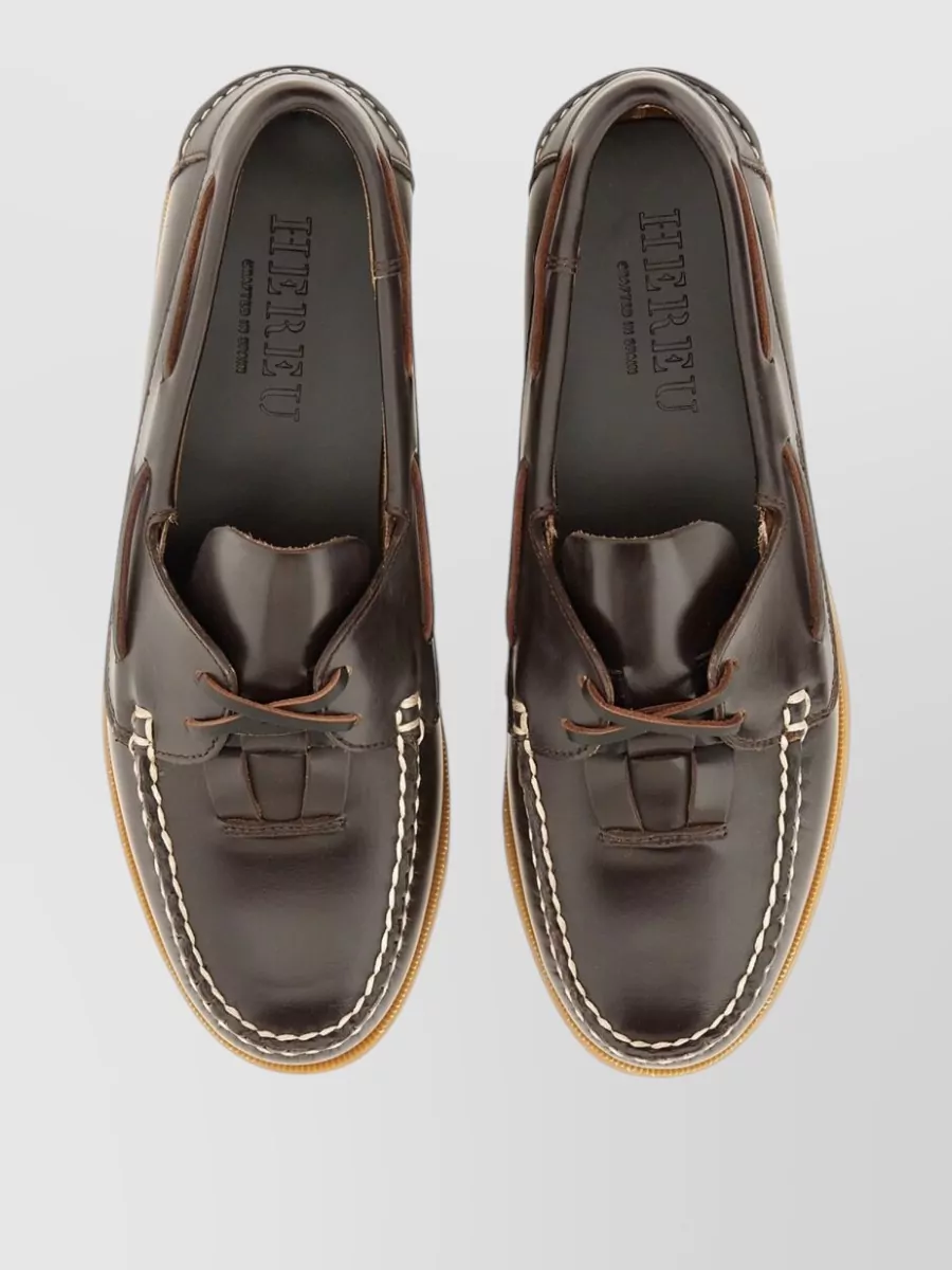 Hereu Leather Boat Moccasins