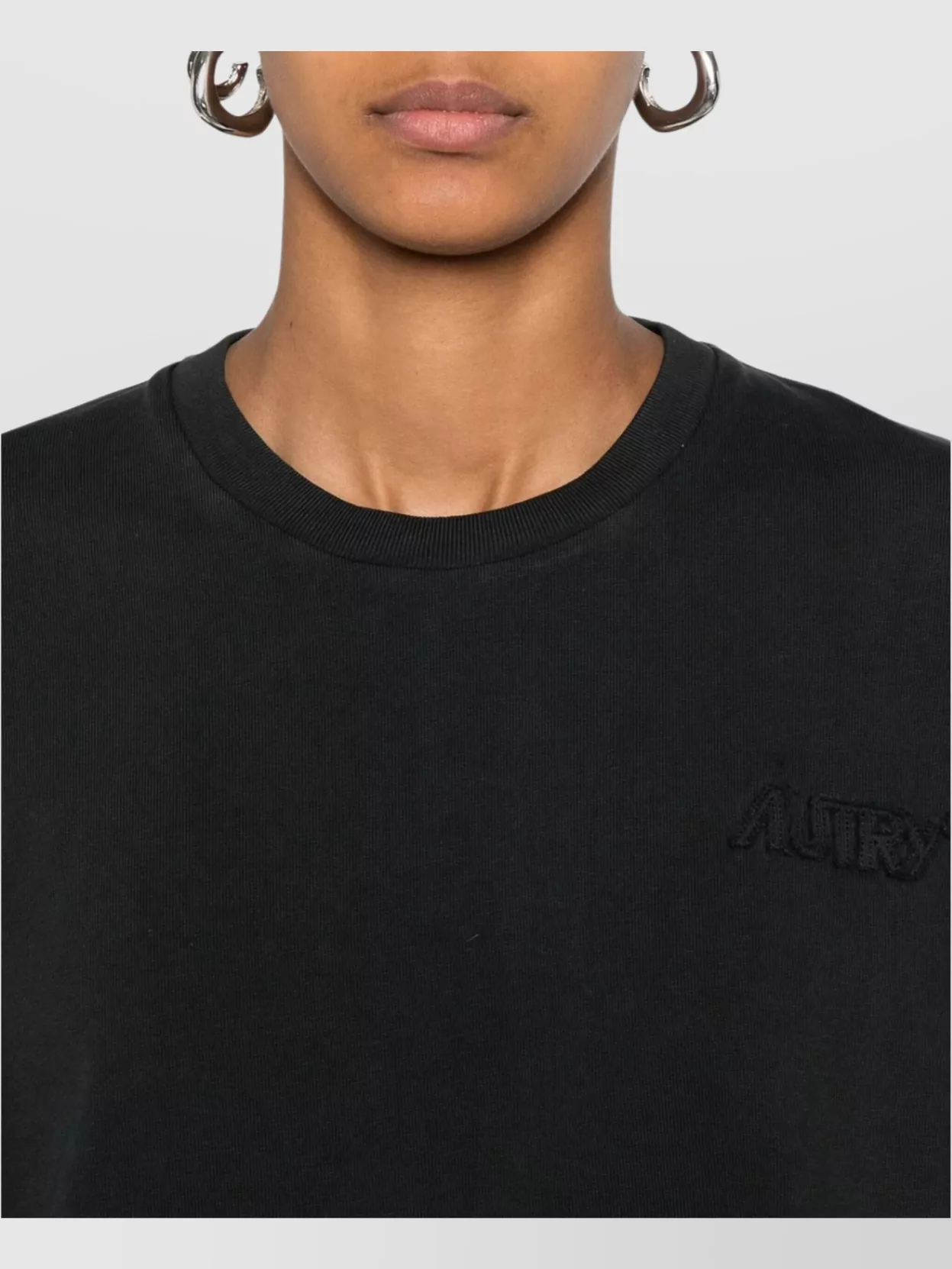 Autry Short Sleeve Cropped Crew Neck Top