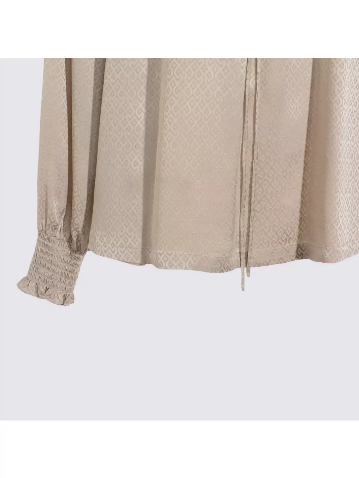 Burberry High Neck Long Sleeve Top With Ruffle