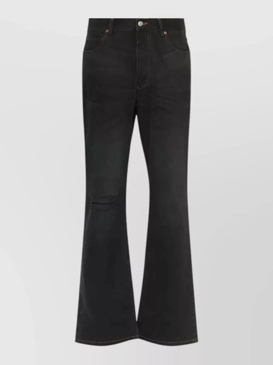 Mm6 Maison Margiela denim distressed straight-leg jeans