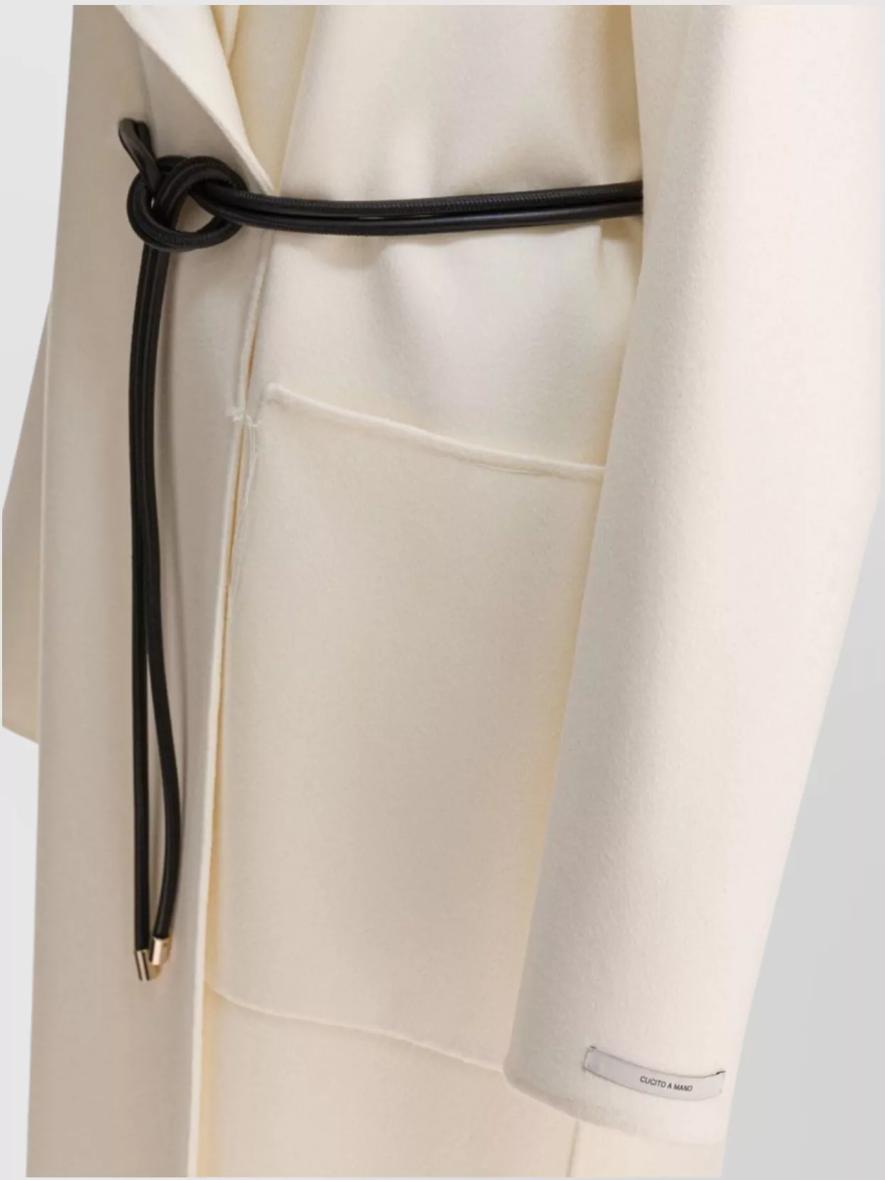 Sportmax Waist Belted Long Coat With Large Pockets