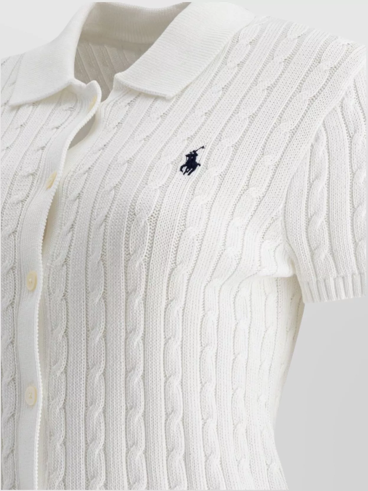 Polo Ralph Lauren Logo-embroidered Cable-knit Cotton Cardigan