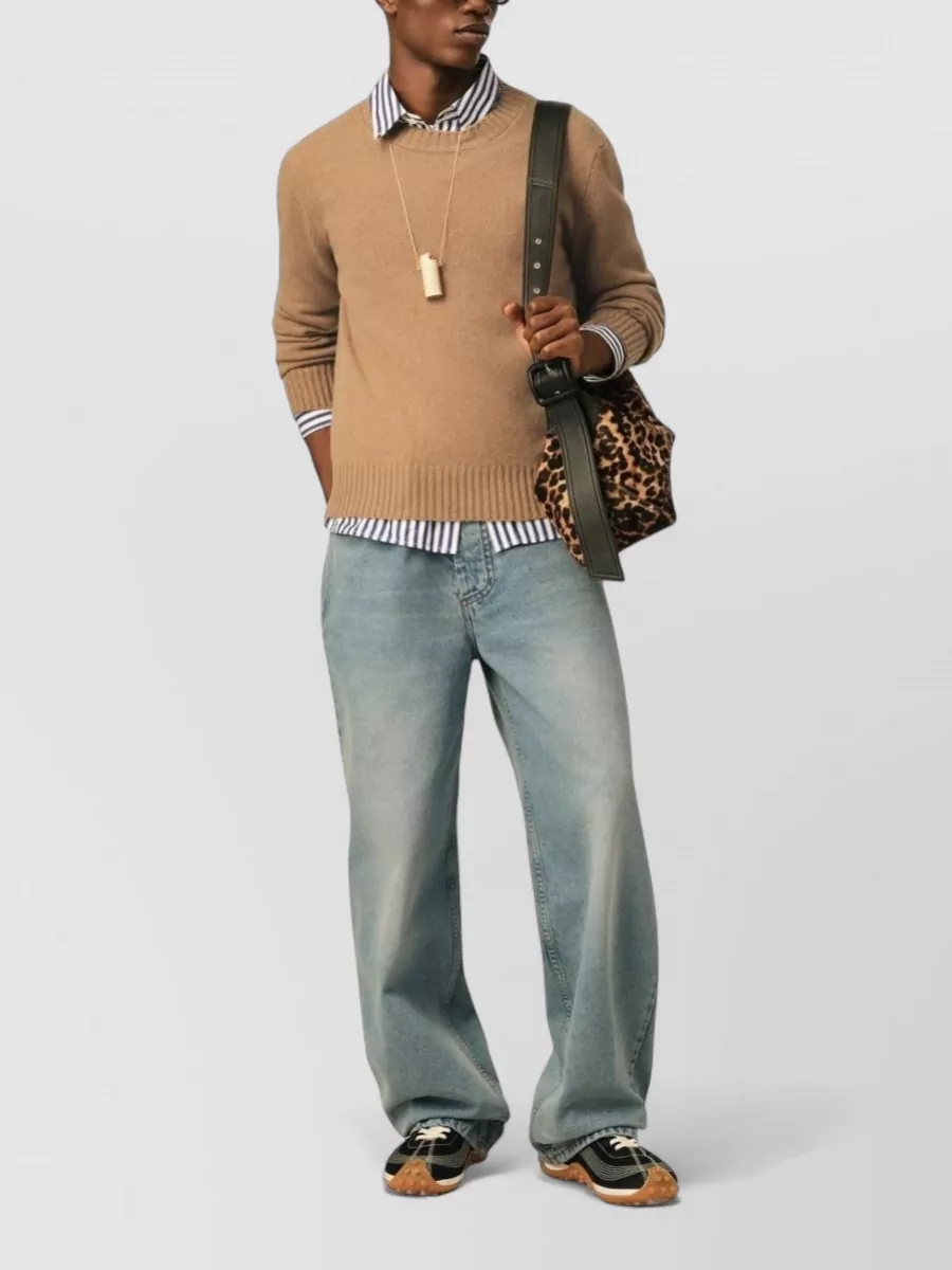 Ami Paris Cashmere Crewneck Sweater