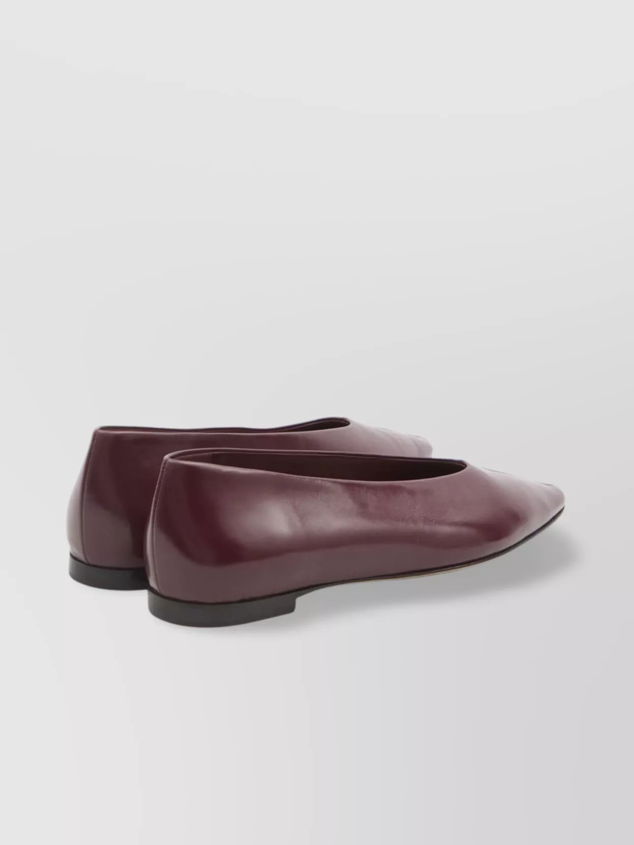 Bottega Veneta Sofia Leather Pointed Toe Ballet Flats