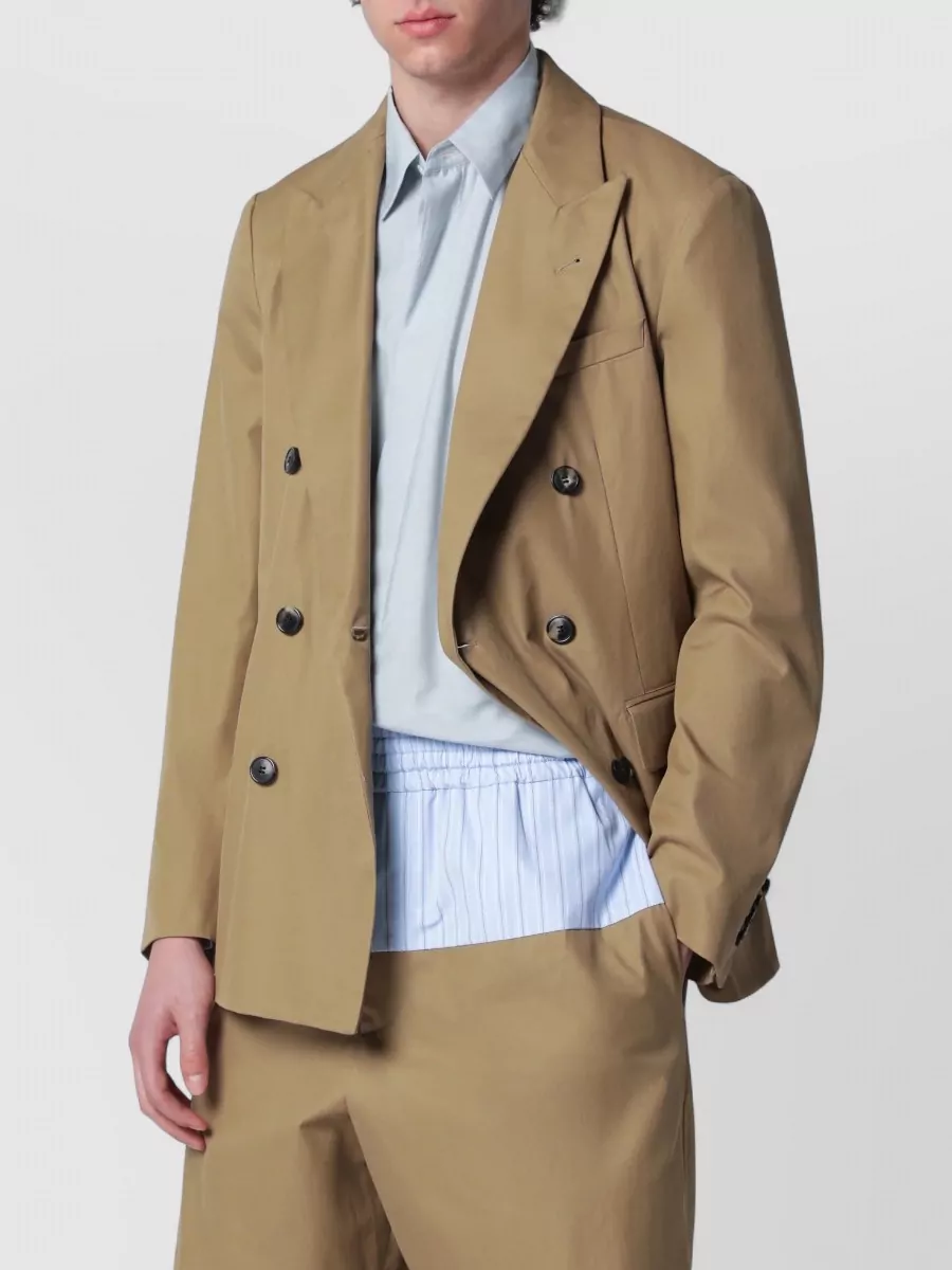 Dries Van Noten cotton double-breasted suit jacket