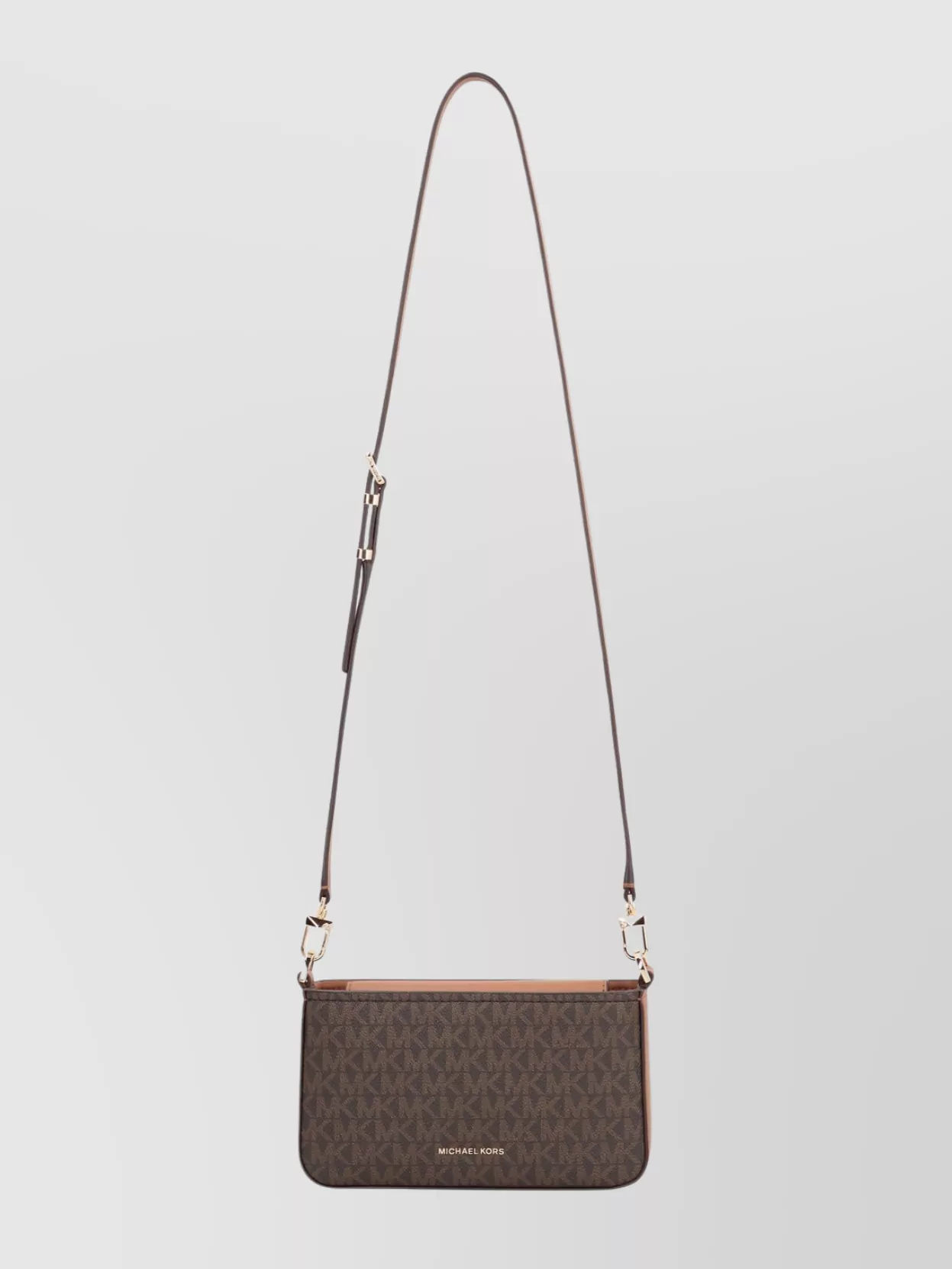 Michael Michael Kors Printed Canvas Shoulder Pouch With Chain Handle