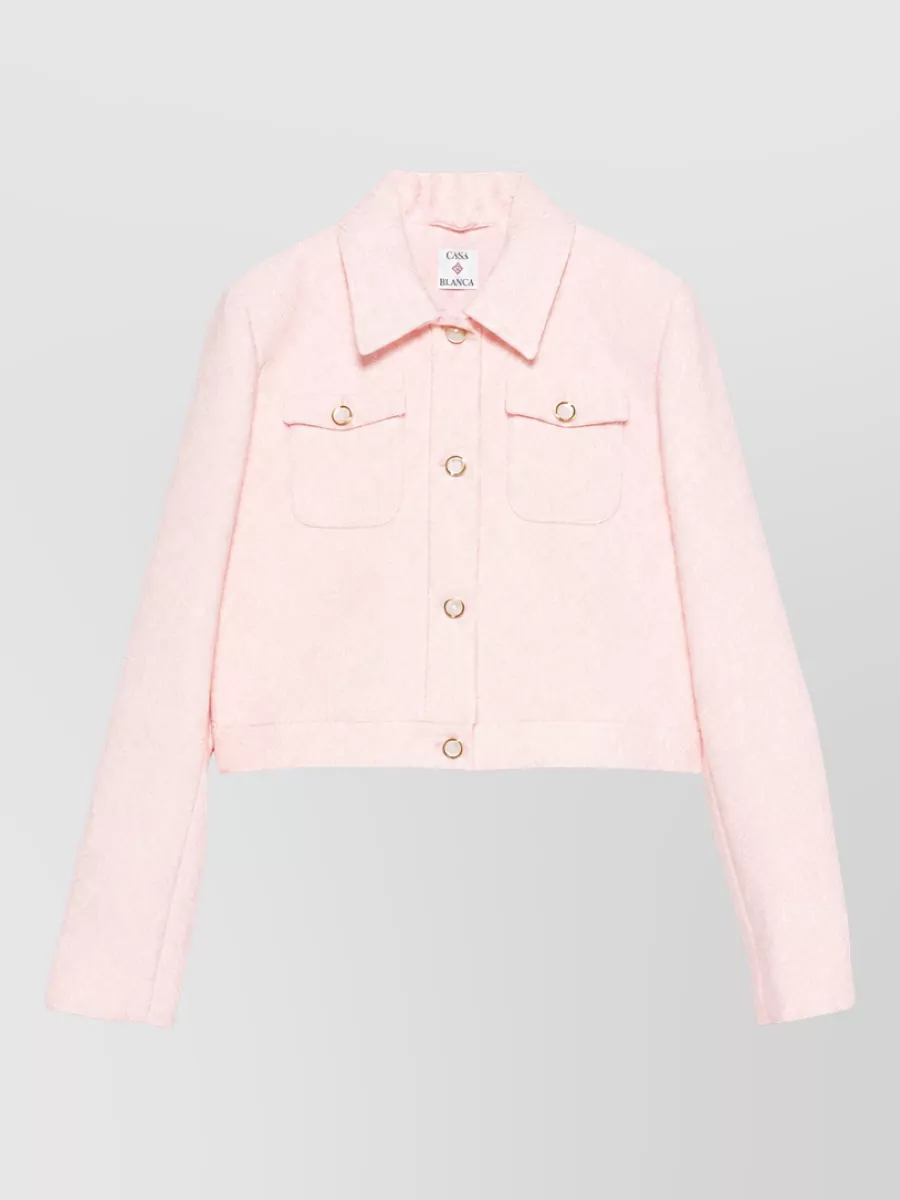 Casablanca cropped single-breasted jacket