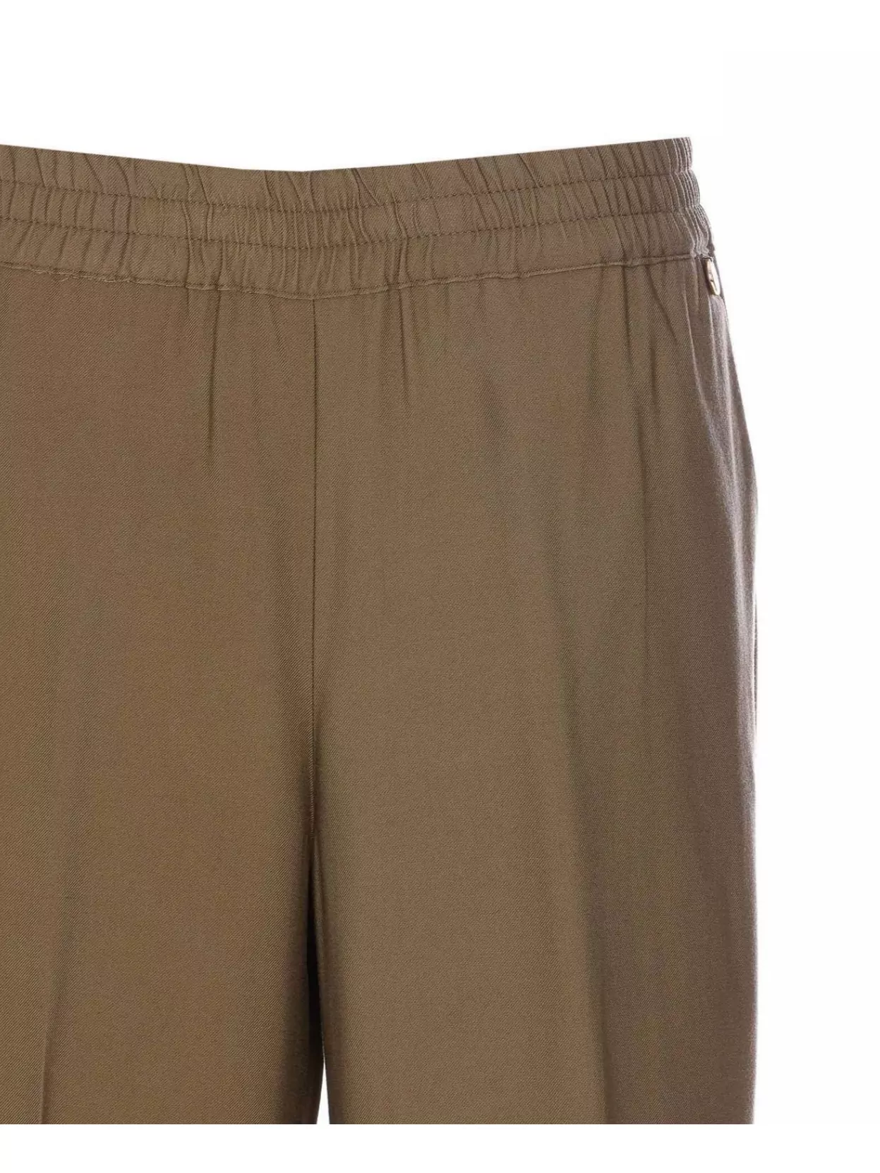 Liu •jo Flared Trousers With Button Detail And Elasticized Waist