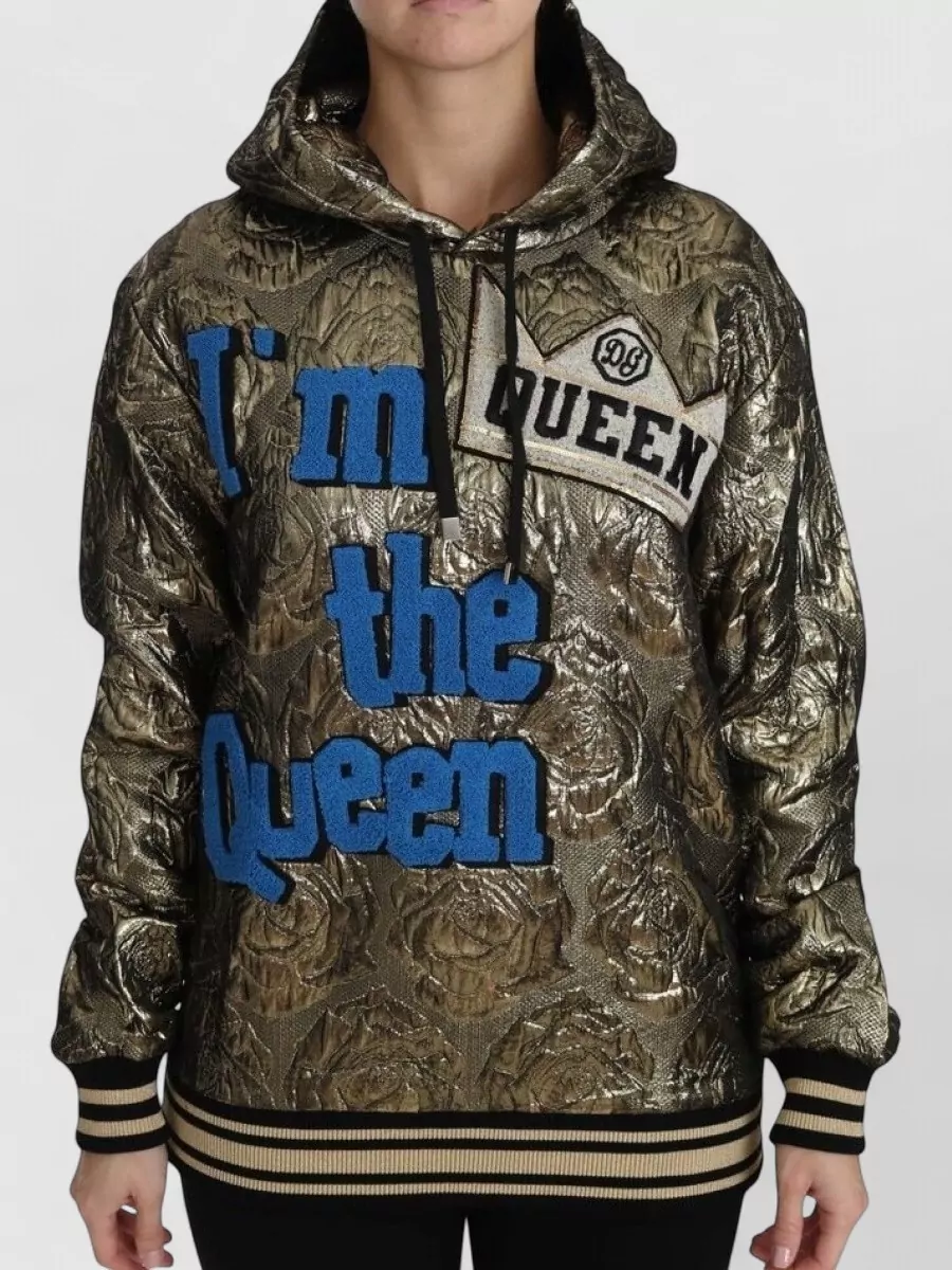 Dolce&Gabbana Brocade logo-appliqué hoodie