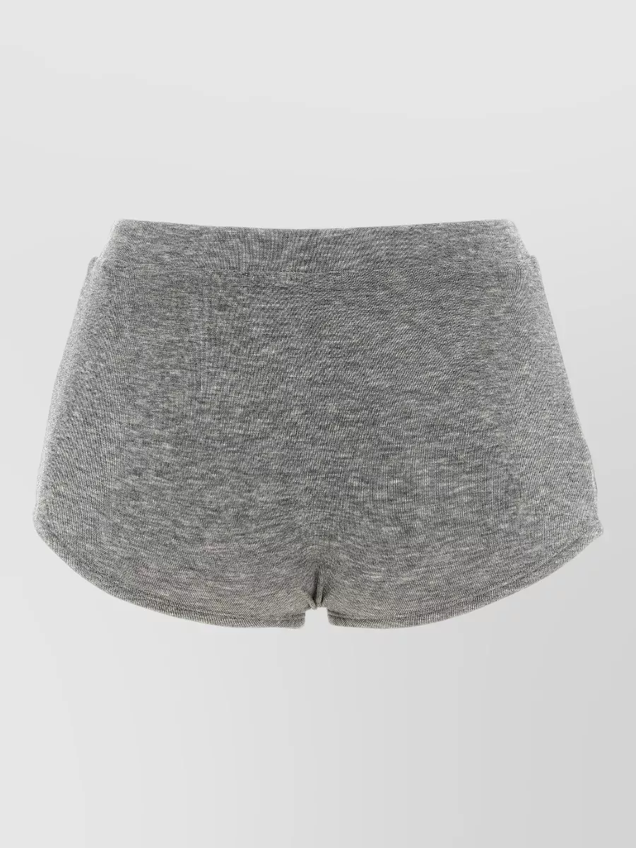 Entire Studios Ribbed High-Rise Button Shorts