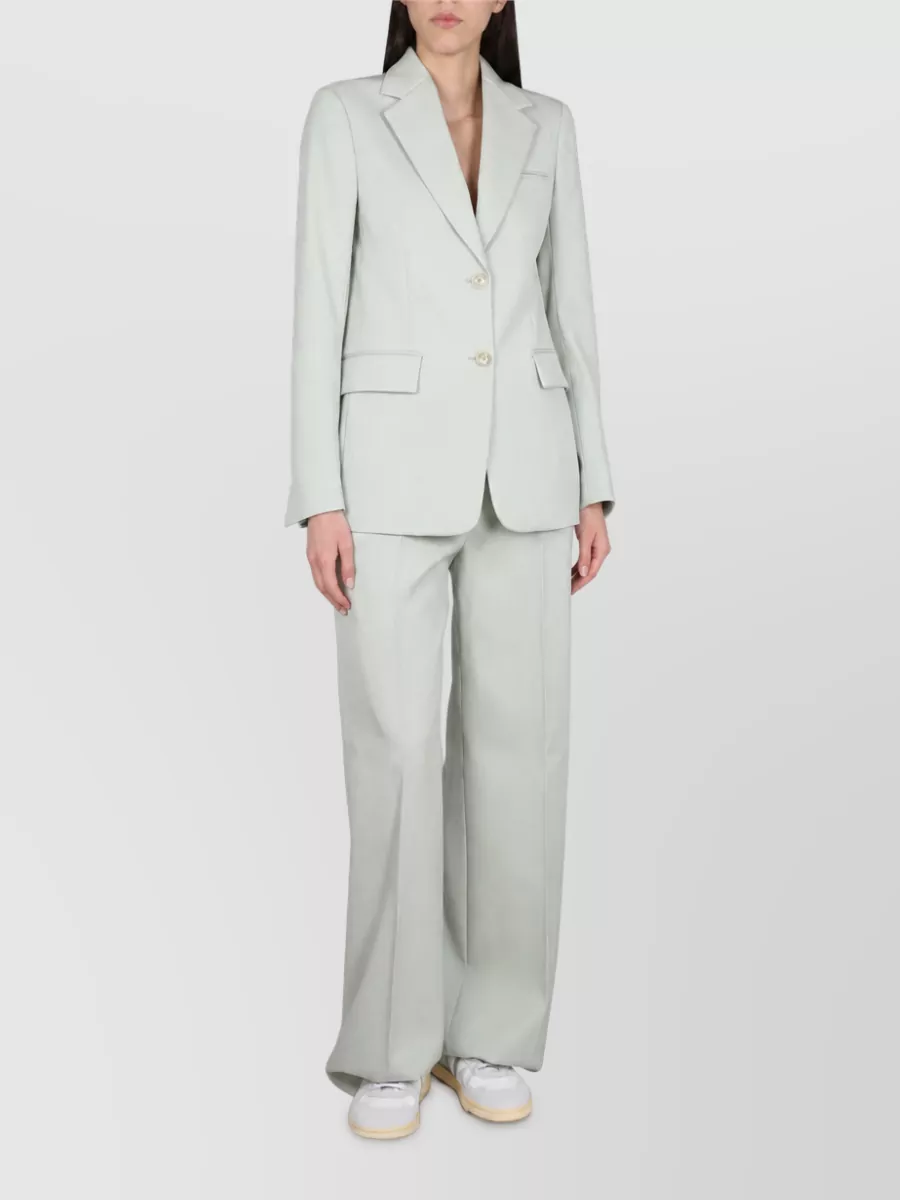 Lanvin Virgin Wool Single-breasted Blazer In Blue