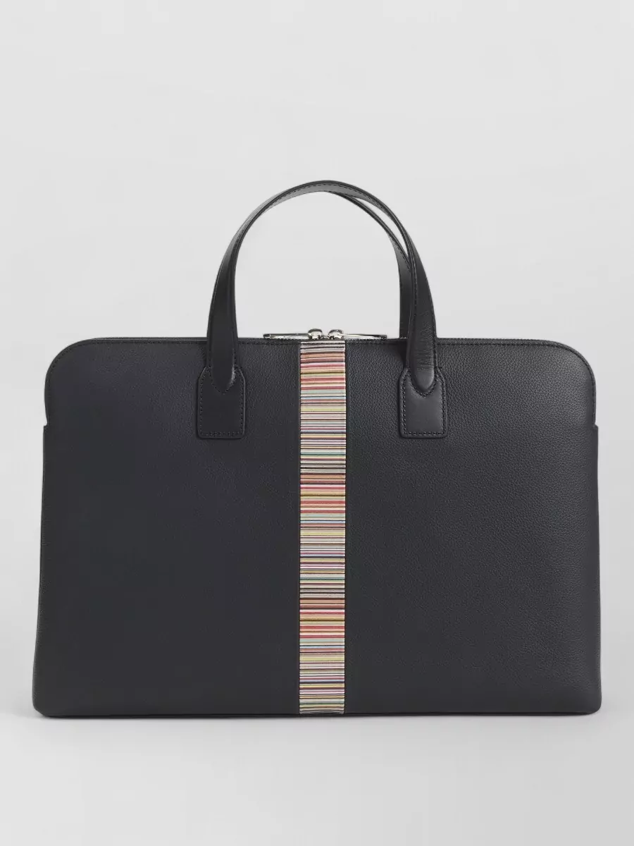 Paul Smith leather stripe briefcase