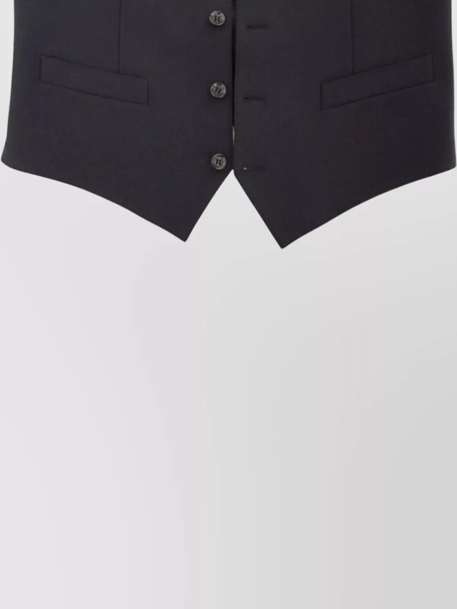 Dolce&Gabbana Wool V-Neck Tailored Waistcoat