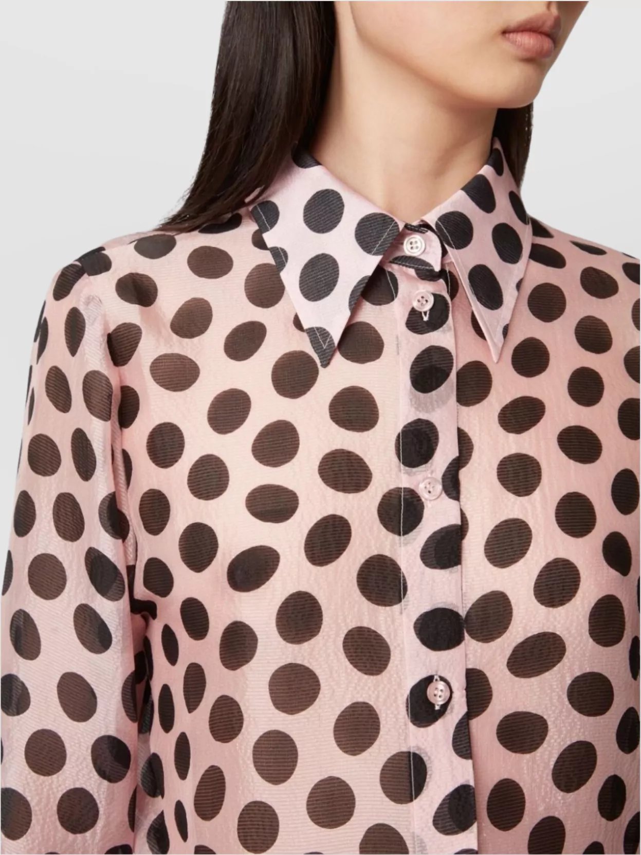 Nina Ricci Sleeved Polka Dot Top