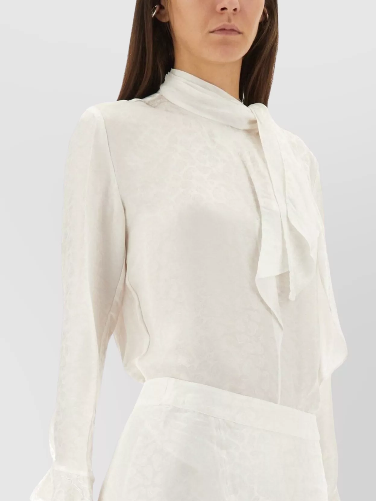 Isabel Marant Long Sleeve Sheer High Neck Top