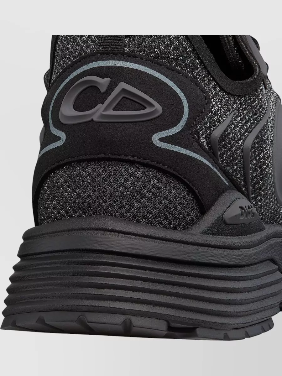 Christian Dior Mesh Sneakers With Padded Collar And Reflective Accents