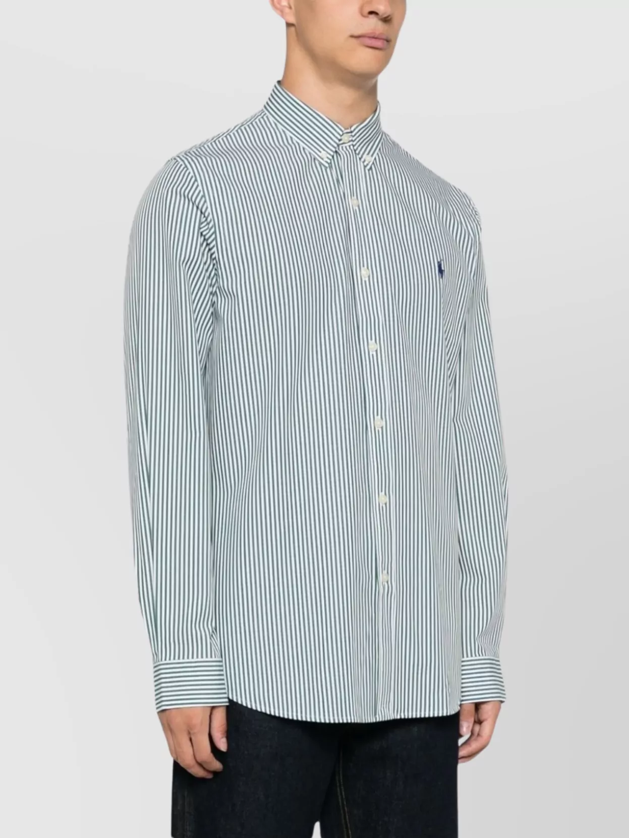 Ralph Lauren Striped Cotton Blend Shirt