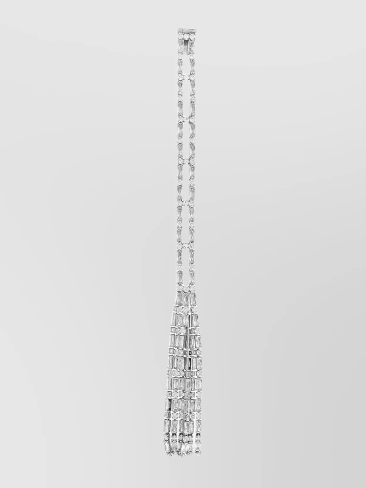 Dsquared2 Crystal Drop Earrings Geometric Detailing In Metallic