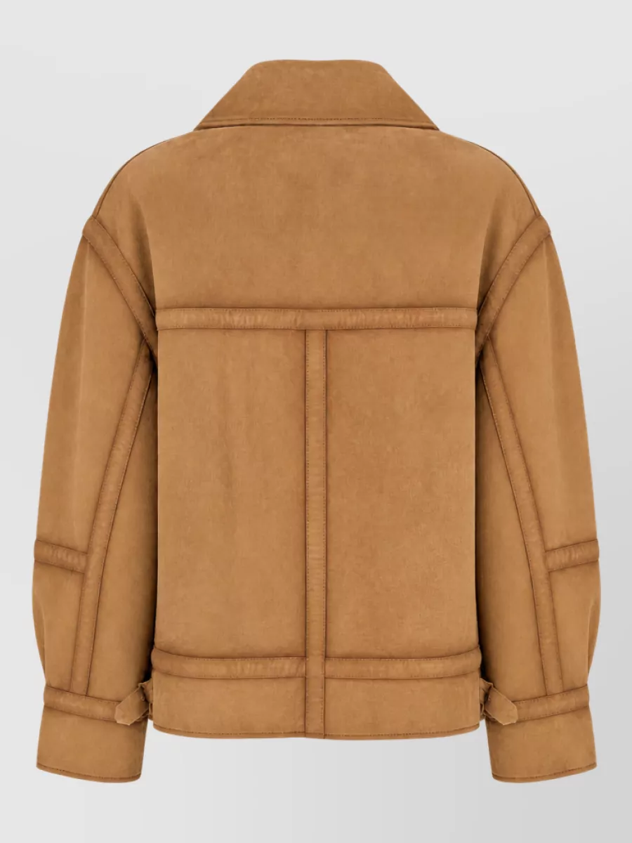 Ermanno Scervino Suede Aviator Bomber Jacket
