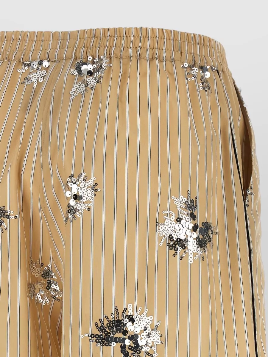 Le Twins Striped Sole Embellished Bermuda Shorts