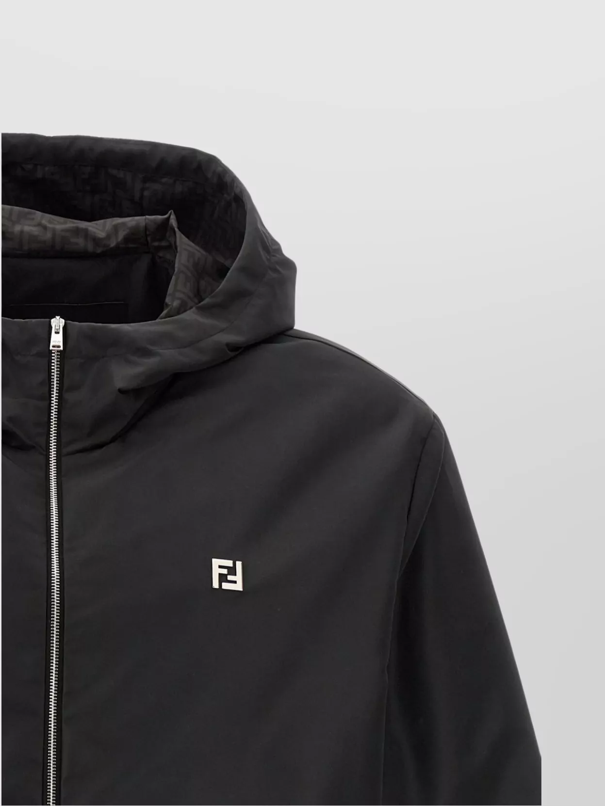 Fendi Branded Jacket With Hood And Pockets