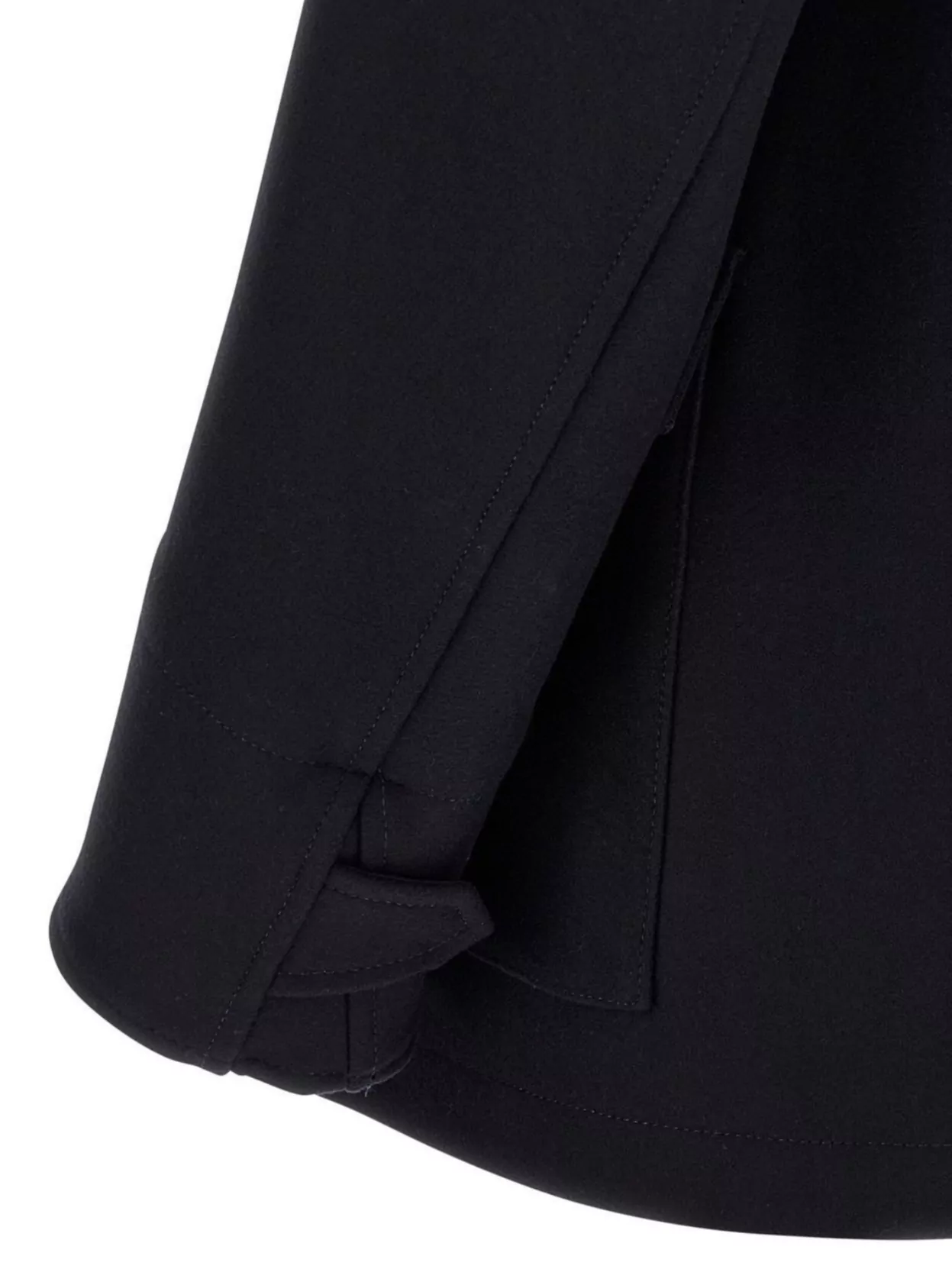 Dsquared2 Wool Coat With Button Detailing And Pockets In Black