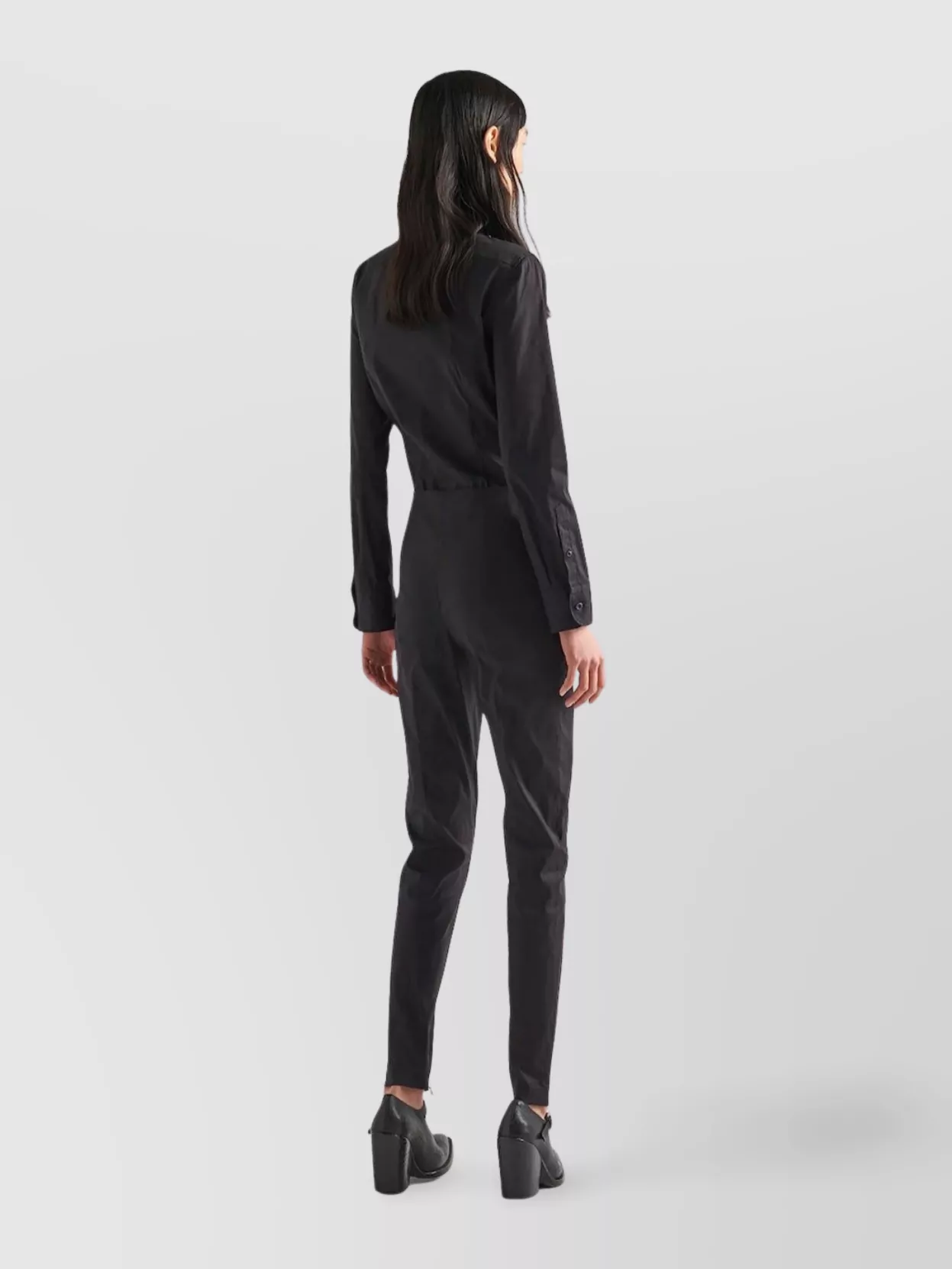 Prada Fitted Stretch Poplin Shirt With Long Sleeves