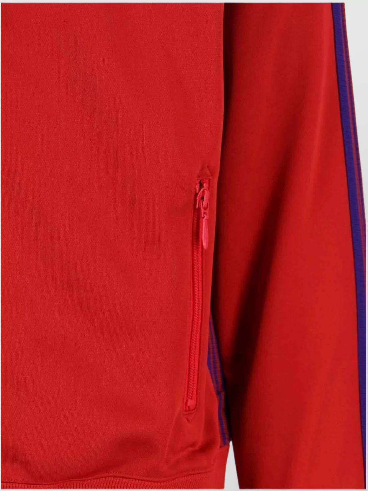 Needles Striped Sleeve Sweatshirt And Side Pockets