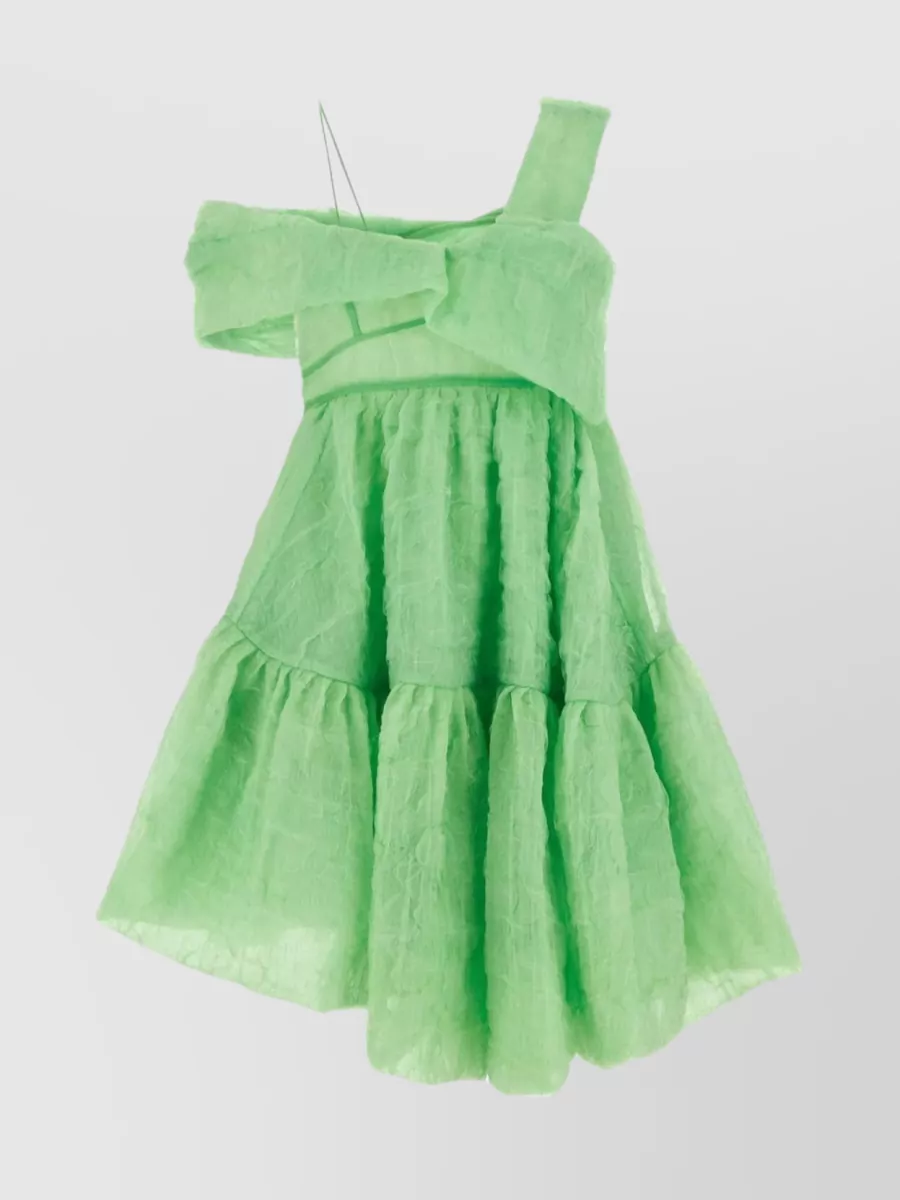 Shop Cecilie Bahnsen Soon Silk Blend Mini Dress In Pastel
