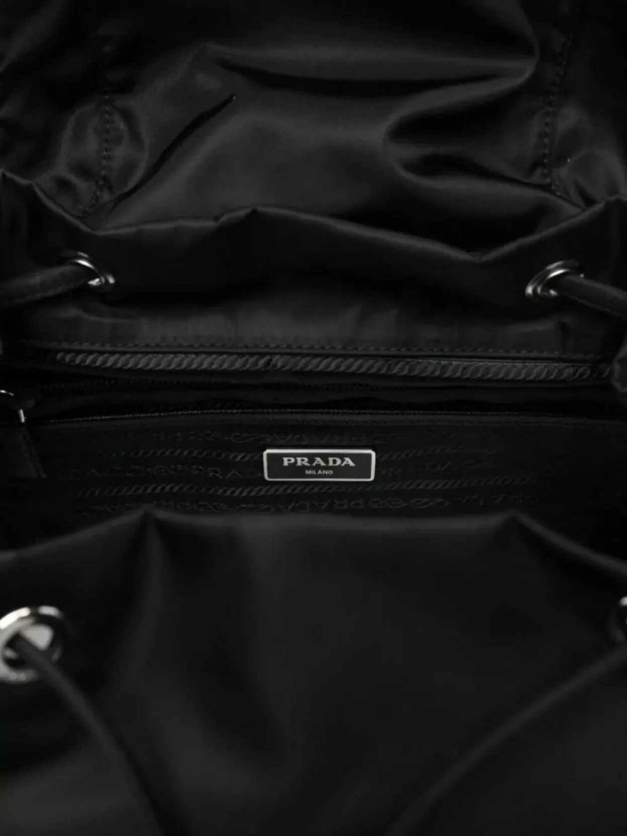 Prada Medium Nylon Backpack And Pouch Set